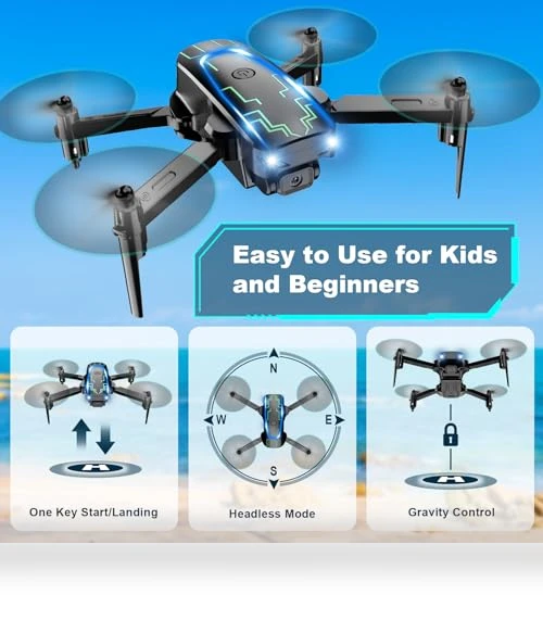 Mini Drone with Camera, 1080P HD Foldable Drone with Gravity Control — Drones