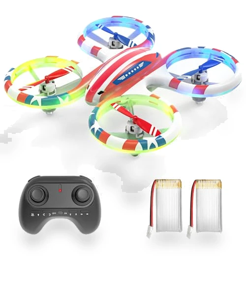 Mini Drone with LED Lights and 3D Flip for Kids and Beginners — Flying Toys, BEZGAR