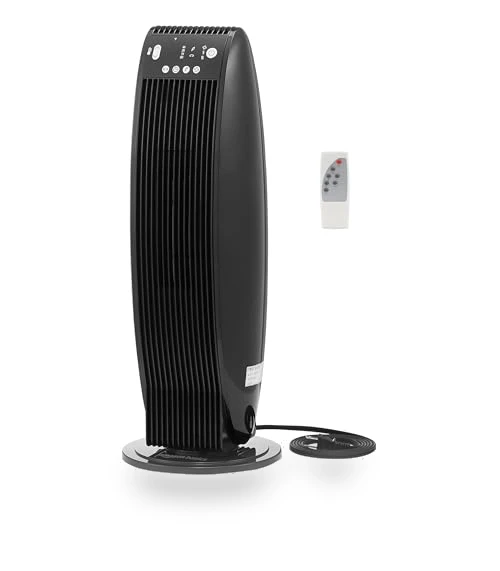 Oscillating Tower Heater with Digital Display and Remote Control — Portable Heating Solutions, Amazon Basics