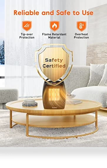 Portable Electric Space Heater with Thermostat, 1500W/750W, Fast Heating for Indoor Use — Portable Heating Solutions, GiveBest