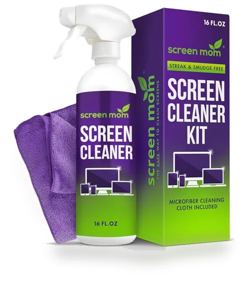 Screen Cleaner Spray and Microfiber Cloth — Screen Protectors, Screen Mom