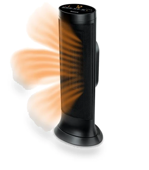 Slim Ceramic Tower Heater for Large Rooms — Portable Heating Solutions, Honeywell