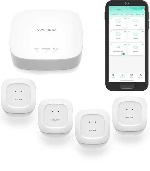 Smart Home Starter Kit with Hub & Water Leak Sensors — Water Leak Detection Systems, YoSmart