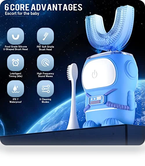 Ultrasonic Kid's U-Shaped Electric Toothbrush — Kids' Electric Toothbrushes, RexCodar