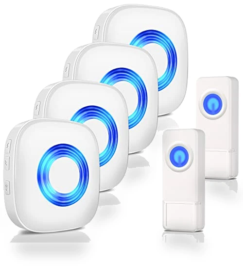 Waterproof Wireless Doorbell Kit with 1300-ft Range, 58 Melodies, LED Flash — Kits, PHYSEN