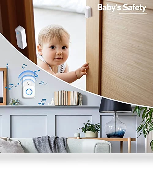 Wireless Door Open Contact Sensor Alarm Chime with 600 FT Range — Chimes, Satisure