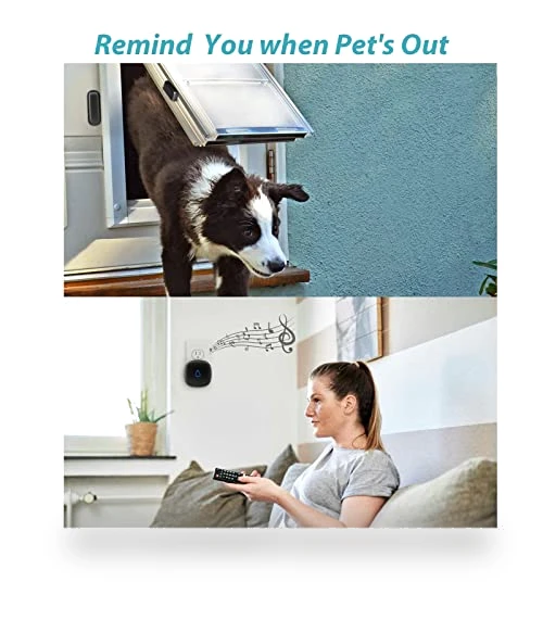 Wireless Door Open Contact Sensor Alarm with 500 FT Range — Smart Home Security, METAK