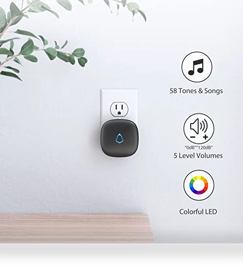 Wireless Door Open Contact Sensor Alarm with 500 FT Range — Smart Home Security, METAK
