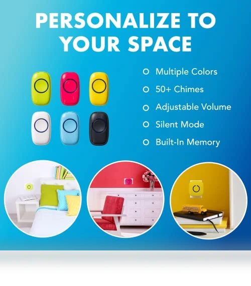 Wireless Doorbell Kit with LED Flash - 1 Button & 2 Chime Receivers — Kits, SadoTech