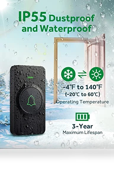Wireless Doorbell with 52 Melodies and 1000ft Range — Kits, AVANTEK
