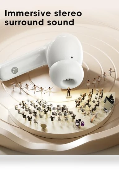 Wireless Earbuds with Big Bass Stereo Sound — In-Ear Headphones, ZZU