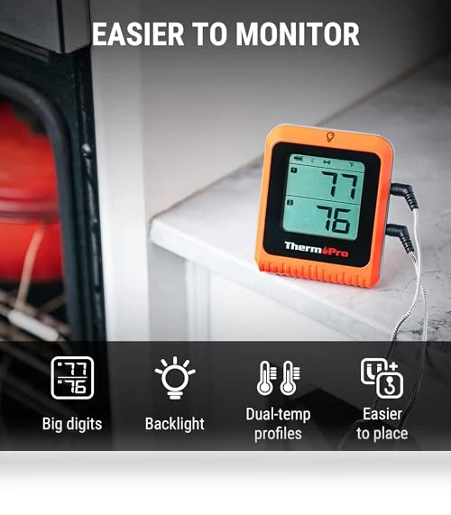 Wireless Meat Thermometer for Grilling and Smoking, 2 Probes Bluetooth — Grill Thermometers, ThermoPro