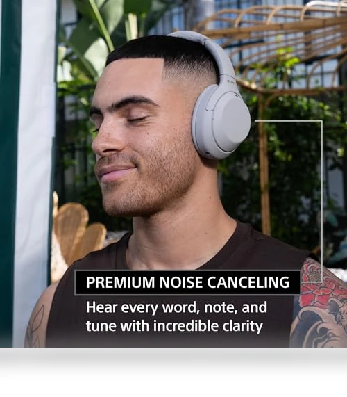 Wireless Premium Noise Canceling Overhead Headphones with Mic — In-Ear Headphones, Sony