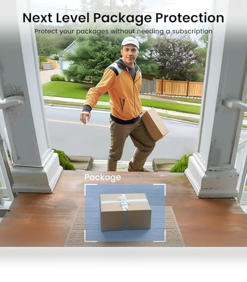 Wireless Video Doorbell Camera with Head-to-Toe View, No Monthly Fees — Smart Home Security, AOSU