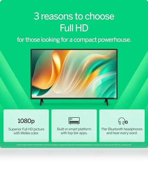 40-inch Full HD 1080p Smart TV — Television, VIZIO