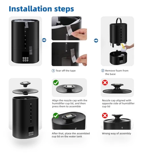 6L Humidifiers for Bedroom Large Room Home — Air Moisturizers, Coolfiqu