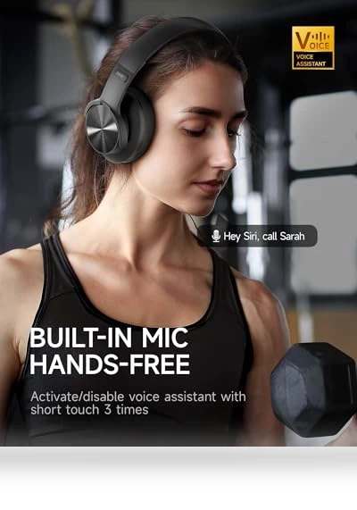 Bluetooth Headphones with 120H Playtime — In-Ear Headphones, Picun