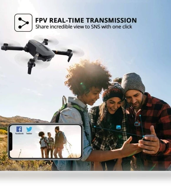 Foldable Mini Drone with Camera — Drones, 4DRC