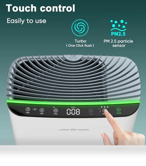 HEPA Air Purifier for Home Large Rooms — Activated Carbon Air Purifiers, Jafända