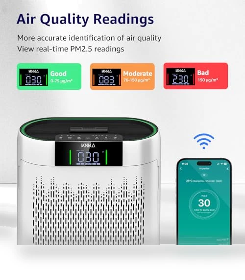 Hepa Air Purifier with Air Quality Monitor — HEPA Air Purifiers, KNKA