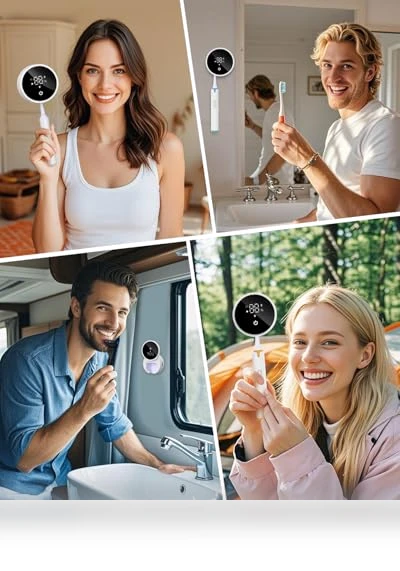 LED Smart Screen UV Toothbrush Cleaner Holder — Toothbrush Holders, Temracha