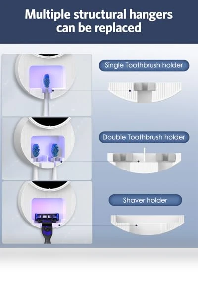 LED Smart Screen UV Toothbrush Cleaner Holder — Toothbrush Holders, Temracha