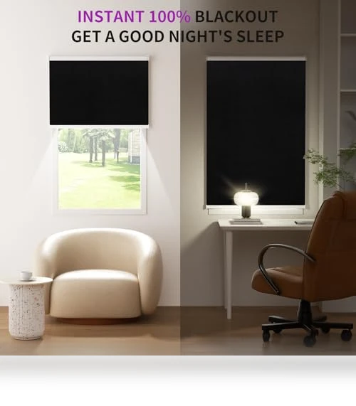 Motorized Blinds with Remote - Blackout Smart Roller Shades — Roller, Astomi