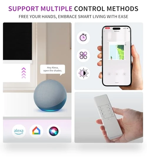 Motorized Blinds with Remote - Blackout Smart Roller Shades — Roller, Astomi