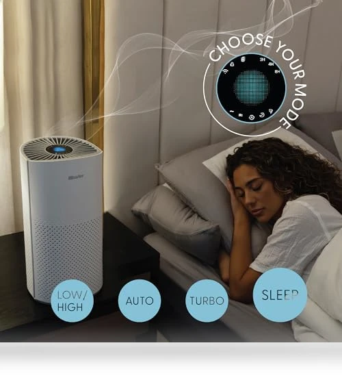 Smart WiFi & Voice Control True HEPA Air Purifier — Activated Carbon Air Purifiers, BlissAer