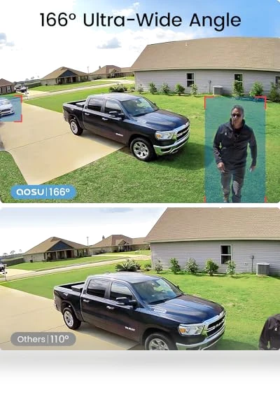 Solar Security Cameras Outdoor Wireless — Smart Home Security, AOSU