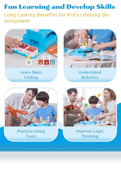 STEM Blocks Coding Robot Kit for Kids — Construction Kits, Whalesbot