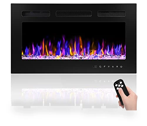 Electric Fireplace Wall Mounted and Recessed — Outdoor Fireplaces, BETELNUT