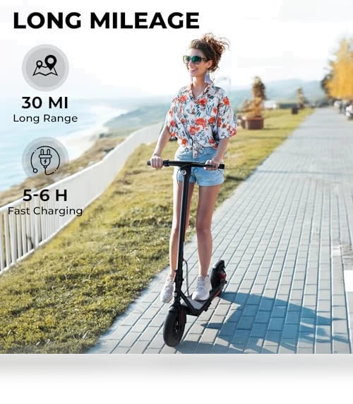 Electric Scooter with 10" Tires and 600W Peak Motor — Electric Self-Balancing Scooters, SISIGAD