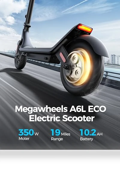 Electric Scooter with Shock Absorbing Tires — Electric Vehicles, MEGAWHEELS