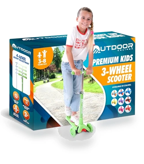 Outdoor Cruiser 3-Wheel Kids Scooter — Balance Bikes