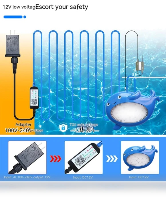 Swimming Pool Wall Mounted Underwater Ambient Light — Lighting, KESHU