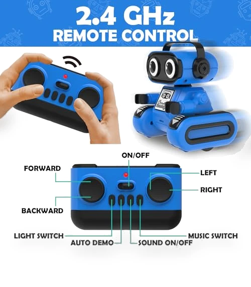 Rechargeable Remote-Controlled Robot — Interactive Figures & Robots, Hasviey