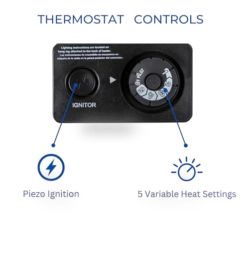 Ventless Natural Gas Infrared Space Heater with Thermostat Control — Portable Heating Solutions, ProCom
