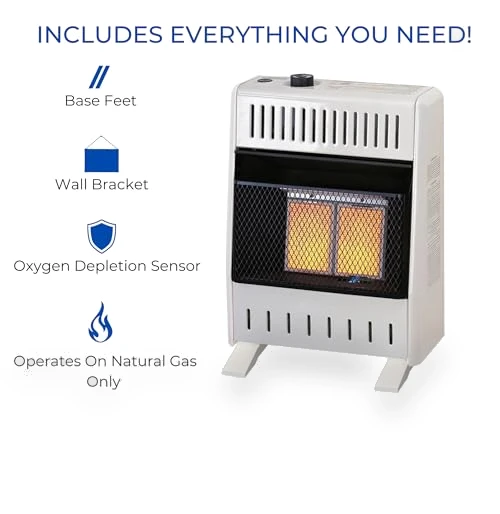 Ventless Natural Gas Infrared Space Heater with Thermostat Control — Portable Heating Solutions, ProCom