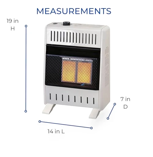 Ventless Natural Gas Infrared Space Heater with Thermostat Control — Portable Heating Solutions, ProCom