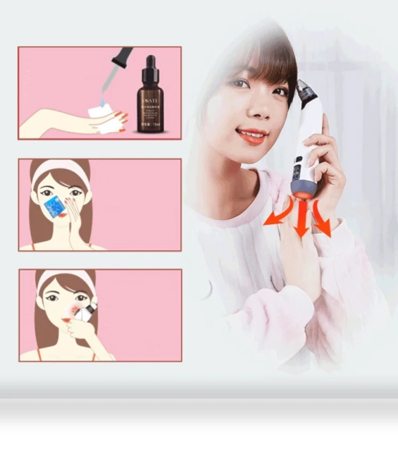 3-in-1 Temperature Sensor Blackhead Meter Heated Electric Pore Cleanser — Blackhead & Blemish Removers