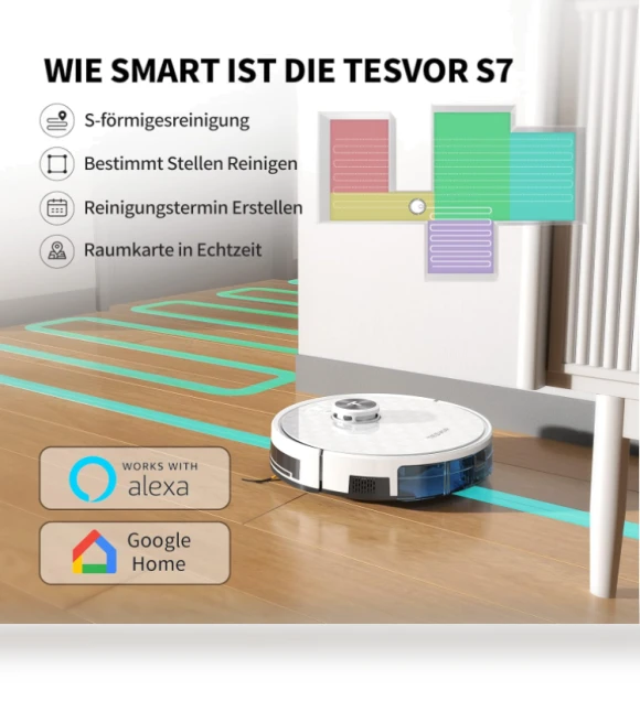 Robot Vacuum Cleaner with Wiping Function — Smart Cleaning Robots, Tesvor