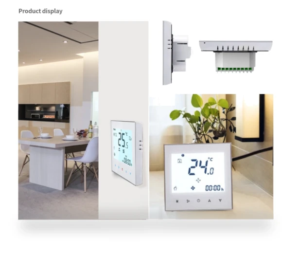 Touch LCD Digital WiFi Heating Room Thermostat with Sensor — Home Climate Control, BHT