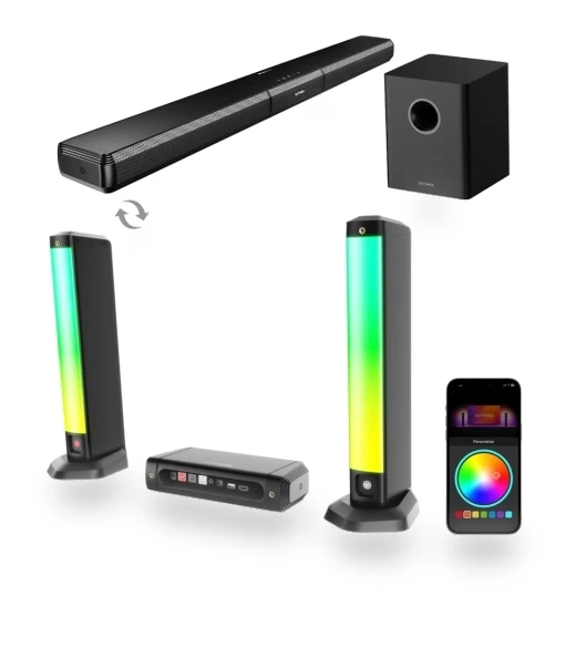 5.1 Soundbar with Smart APP Control and Dynamic Lighting Effects — Home Entertainment Systems, Ultimea