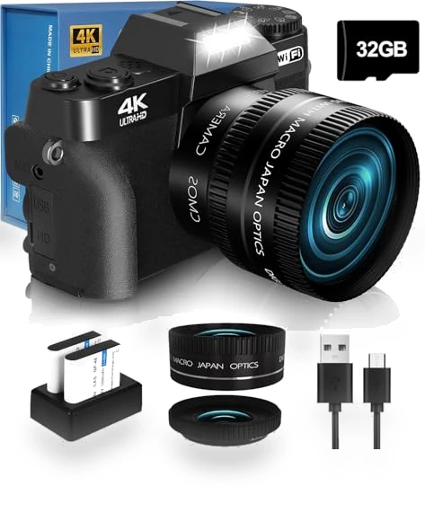 4K 56MP Digital Camera for Photography — Remote Controls, NIKICAM