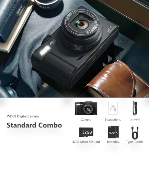 4K Digital Camera for Photography — Compact Digital Cameras, VJIANGER