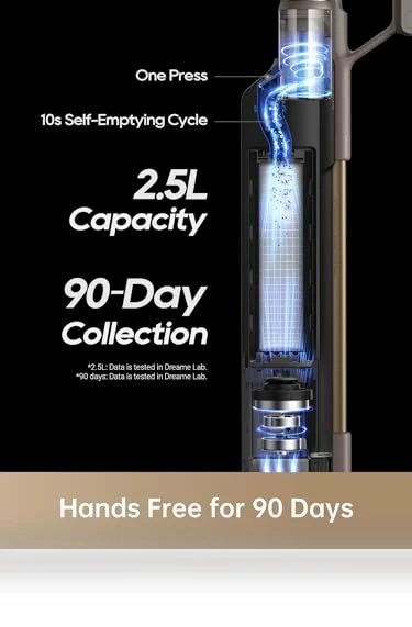 Cordless Vacuum Cleaner with Auto Dust Base — Vacuums, Dreame