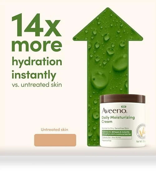 Daily Moisturizing Cream with Prebiotic Oat & Shea Butter — Creams & Moisturizers, Aveeno