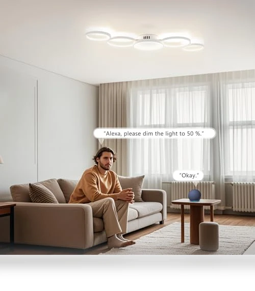 LED Smart Ceiling Light Dimmable — Overhead Lighting, SKY ANGLE
