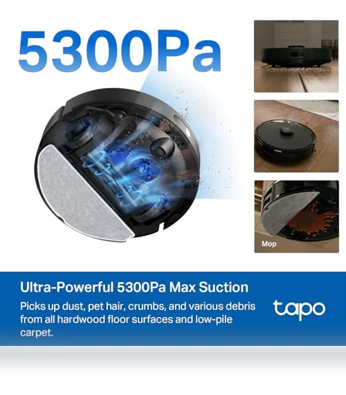 LiDAR Smart Navigation Robot Vacuum and Mop with Self-Emptying Dock — Smart Cleaning Robots, Tapo
